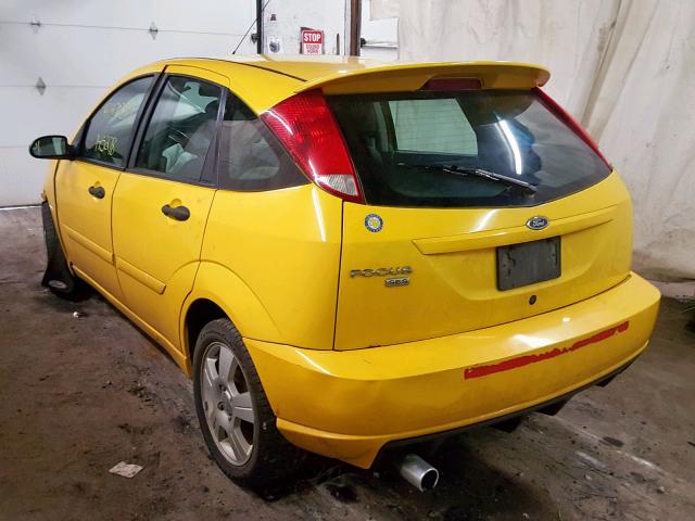 1FAFP37N27W124289 - 2007 FORD FOCUS ZX5 YELLOW photo 3