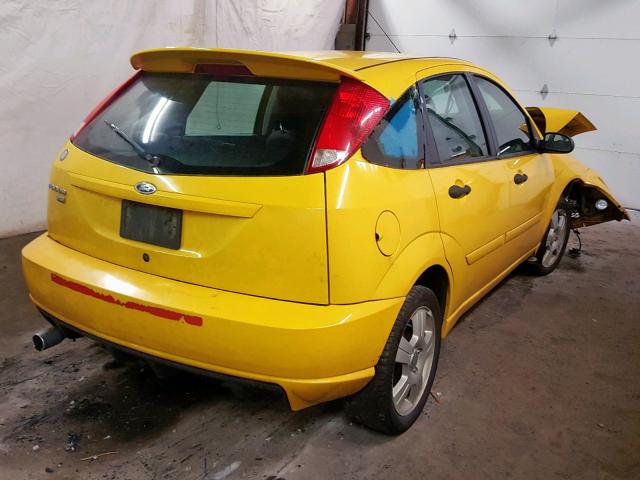 1FAFP37N27W124289 - 2007 FORD FOCUS ZX5 YELLOW photo 4