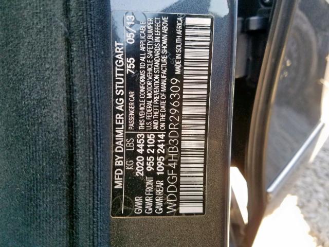 WDDGF4HB3DR296309 - 2013 MERCEDES-BENZ C 250 SILVER photo 10