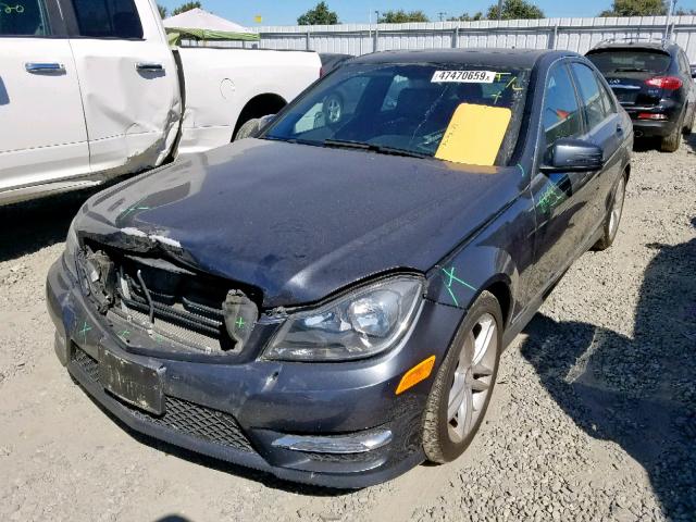 WDDGF4HB3DR296309 - 2013 MERCEDES-BENZ C 250 SILVER photo 2