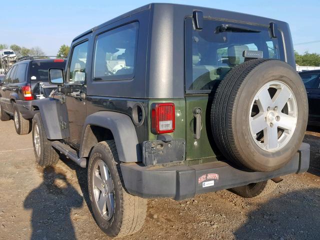 1J4FA24157L169987 - 2007 JEEP WRANGLER X GREEN photo 3