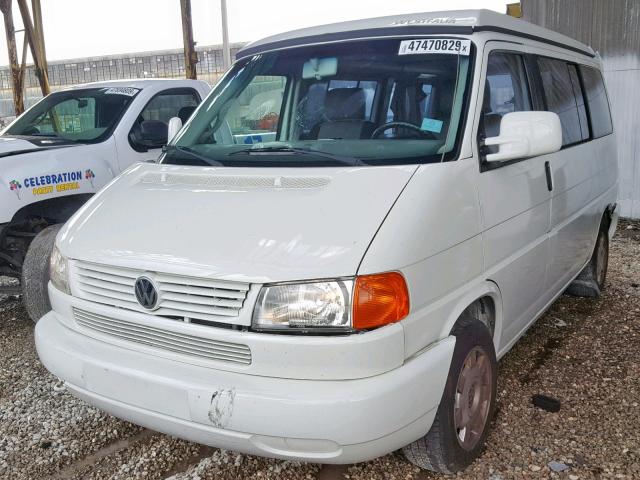 WV2NH4703YH152249 - 2000 VOLKSWAGEN EUROVAN MV WHITE photo 2