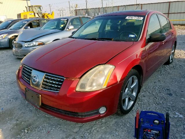 1N4BA41E45C857618 - 2005 NISSAN MAXIMA SE RED photo 2