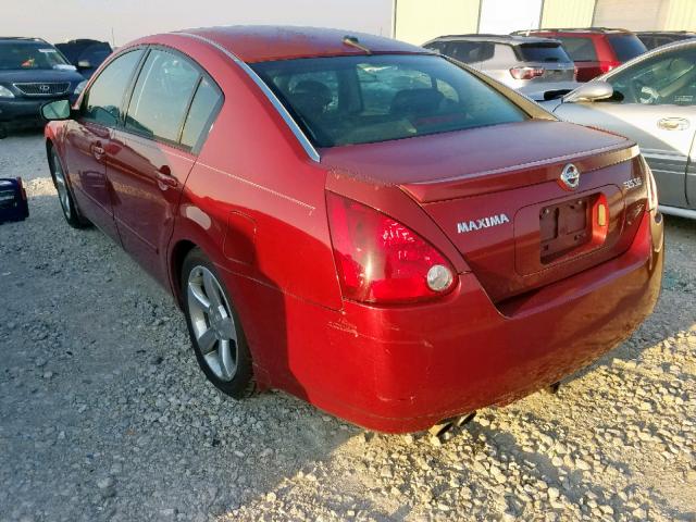 1N4BA41E45C857618 - 2005 NISSAN MAXIMA SE RED photo 3