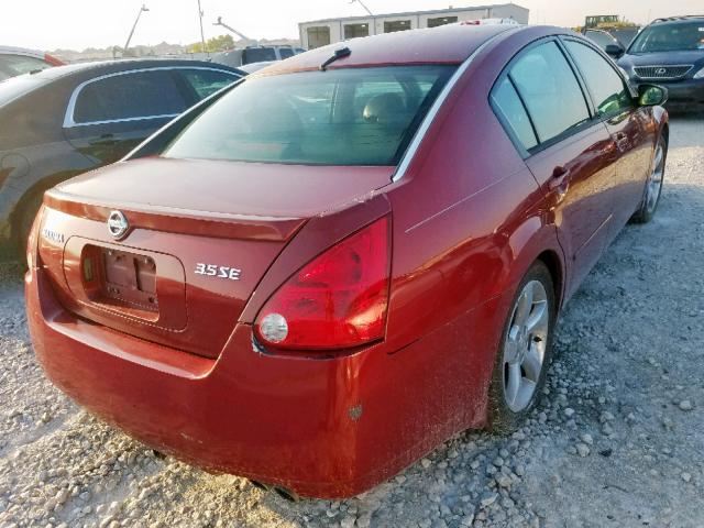 1N4BA41E45C857618 - 2005 NISSAN MAXIMA SE RED photo 4