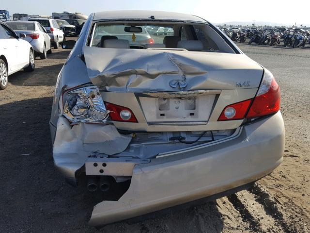 JNKBY01E77M402546 - 2007 INFINITI M45 BASE GOLD photo 9