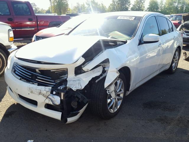 JNKCV61E19M307676 - 2009 INFINITI G37 BASE WHITE photo 2