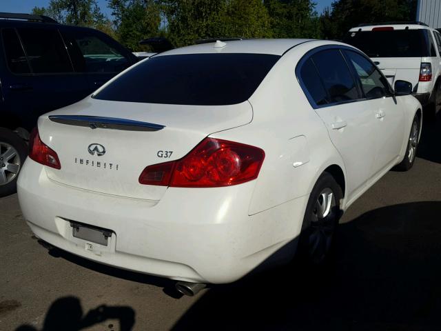 JNKCV61E19M307676 - 2009 INFINITI G37 BASE WHITE photo 4