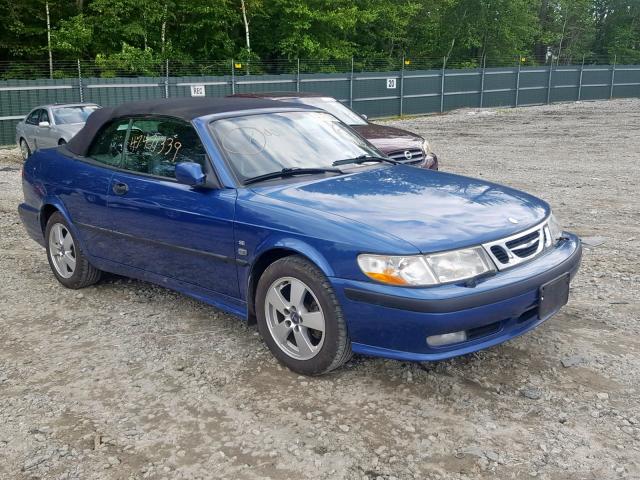 YS3DF75K027012610 - 2002 SAAB 9-3 SE BLUE photo 1