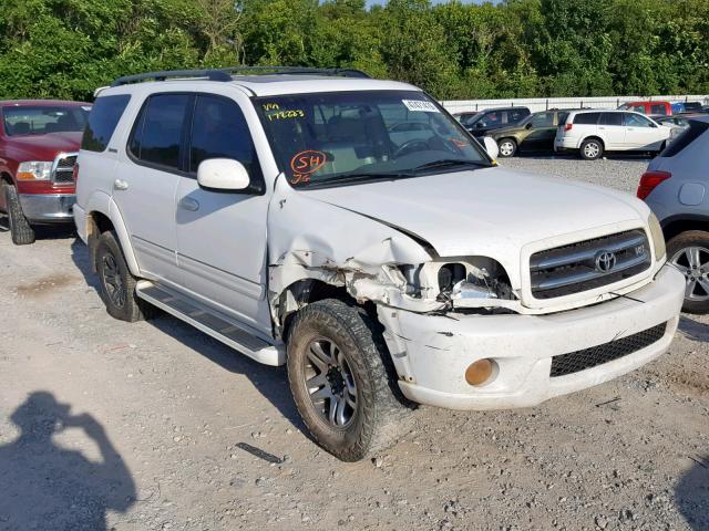 5TDBT48A33S172223 - 2003 TOYOTA SEQUOIA LI WHITE photo 1