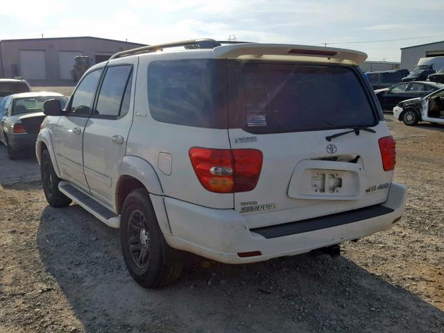 5TDBT48A33S172223 - 2003 TOYOTA SEQUOIA LI WHITE photo 3