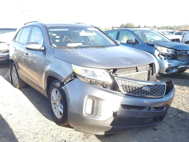 5XYKT3A61EG464811 - 2014 KIA SORENTO LX GRAY photo 1