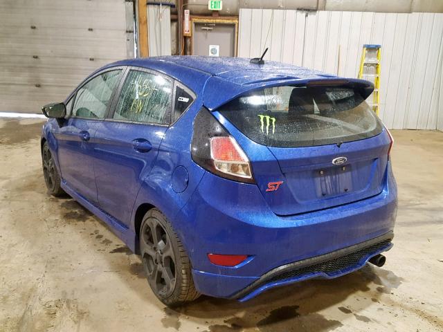 3FADP4GX9EM123586 - 2014 FORD FIESTA ST BLUE photo 3