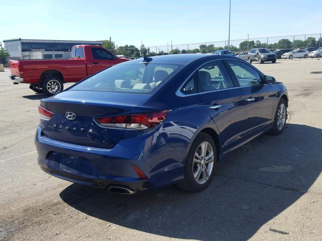 5NPE34AF0JH649079 - 2018 HYUNDAI SONATA SPO BLUE photo 4