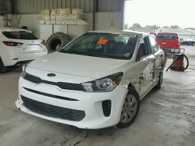 3KPA24AB1JE059993 - 2018 KIA RIO LX WHITE photo 2