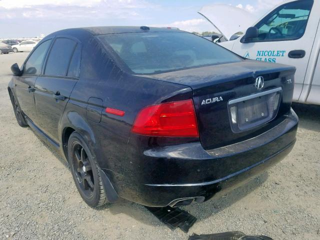 19UUA66206A026337 - 2006 ACURA 3.2TL BLACK photo 3