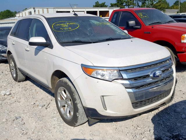 2FMDK3JC4DBE30989 - 2013 FORD EDGE SEL WHITE photo 1