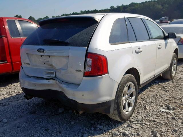 2FMDK3JC4DBE30989 - 2013 FORD EDGE SEL WHITE photo 4