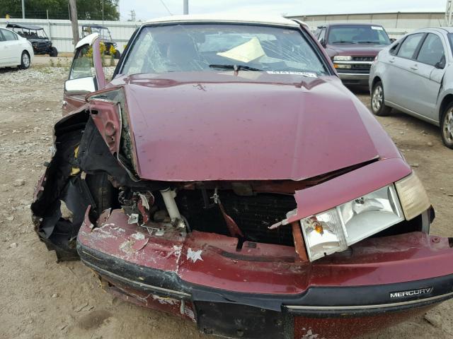 1MEBM60F8JH617555 - 1988 MERCURY COUGAR LS MAROON photo 7