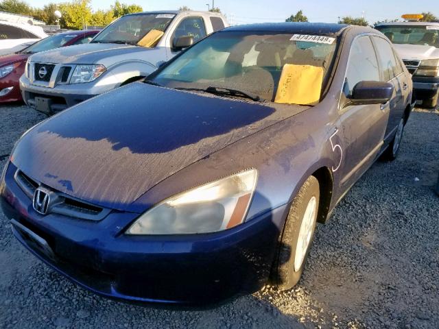 1HGCM55343A032502 - 2003 HONDA ACCORD LX BLUE photo 2