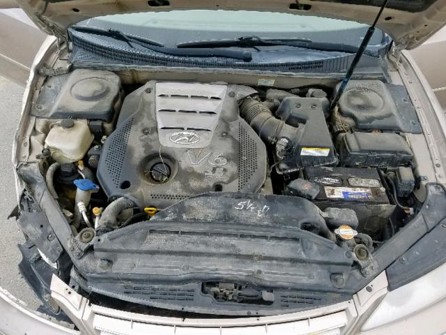 KMHFC46F66A113535 - 2006 HYUNDAI AZERA SE GOLD photo 7