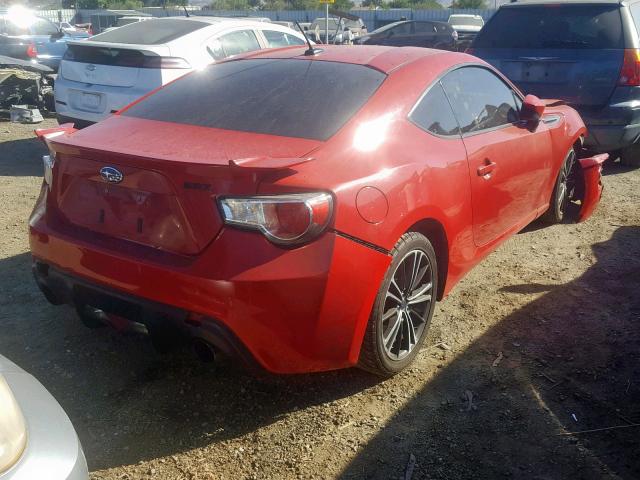 JF1ZCAC19D1610896 - 2013 SUBARU BRZ 2.0 LI RED photo 4