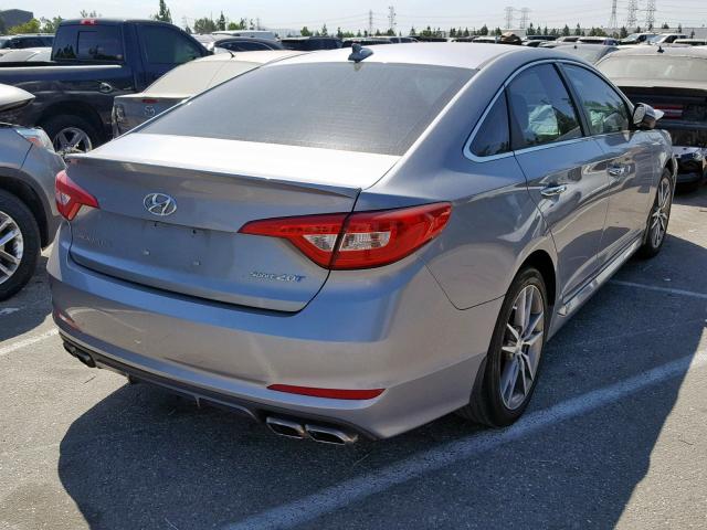 5NPE34AB4GH406462 - 2016 HYUNDAI SONATA SPO GRAY photo 4