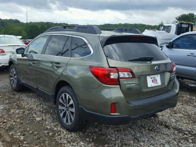 4S4BSANC9G3316027 - 2016 SUBARU OUTBACK 2. GREEN photo 3