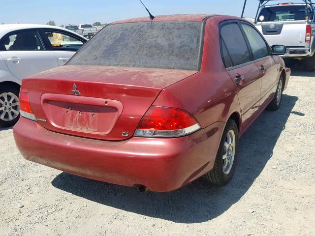 JA3AJ26E16U046307 - 2006 MITSUBISHI LANCER ES RED photo 4