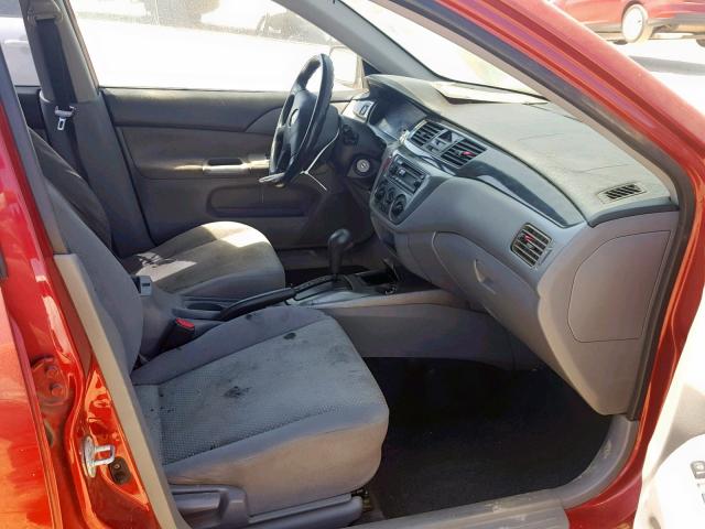 JA3AJ26E16U046307 - 2006 MITSUBISHI LANCER ES RED photo 5