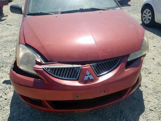 JA3AJ26E16U046307 - 2006 MITSUBISHI LANCER ES RED photo 7