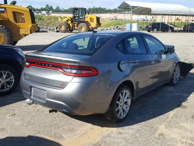 1C3CDFBH8DD188129 - 2013 DODGE DART SXT GRAY photo 4