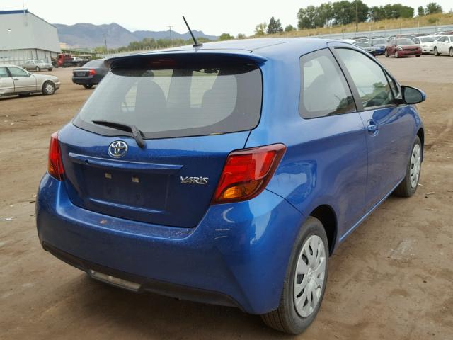 VNKJTUD38GA059333 - 2016 TOYOTA YARIS L BLUE photo 4