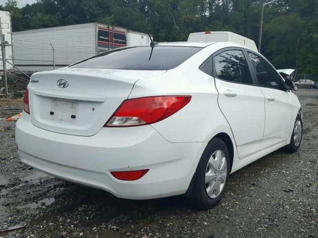 KMHCT4AE9GU160723 - 2016 HYUNDAI ACCENT SE WHITE photo 4