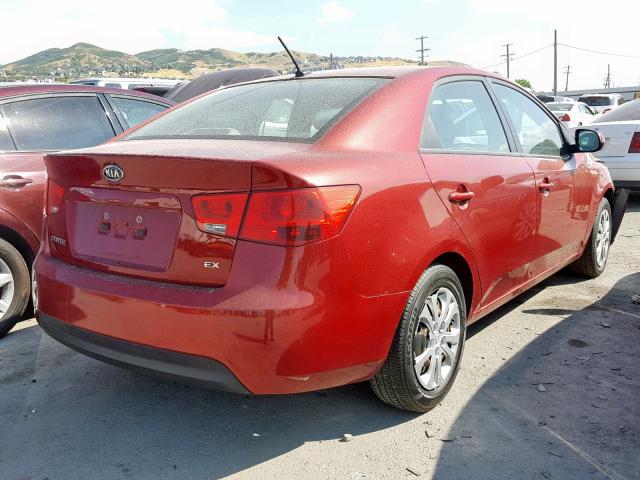 KNAFU4A22C5582659 - 2012 KIA FORTE EX RED photo 4