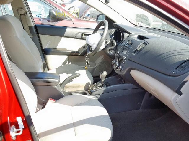 KNAFU4A22C5582659 - 2012 KIA FORTE EX RED photo 5