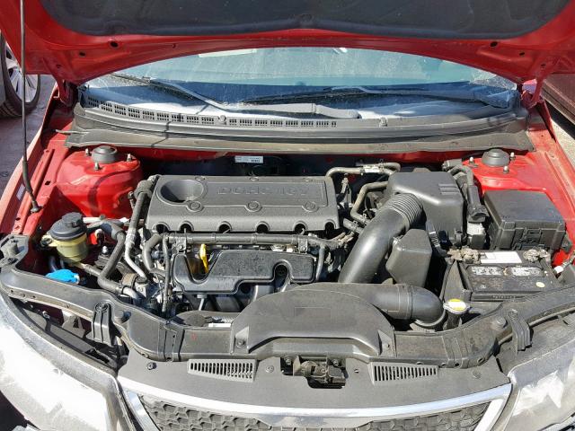 KNAFU4A22C5582659 - 2012 KIA FORTE EX RED photo 7