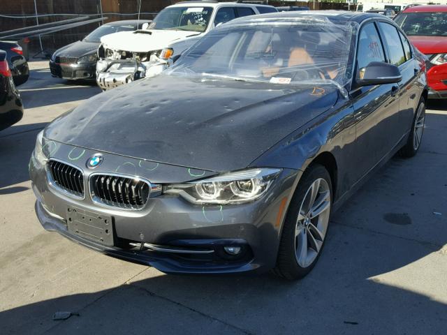 WBA8D9G31HNU65409 - 2017 BMW 330 XI GRAY photo 2