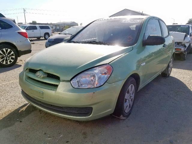 KMHCM36C78U095080 - 2008 HYUNDAI ACCENT GS GREEN photo 2