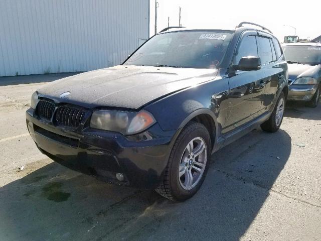 WBXPA93446WG77062 - 2006 BMW X3 3.0I BLACK photo 2