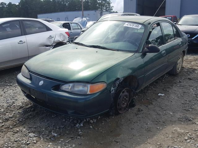 1MEFM13P3XW619615 - 1999 MERCURY TRACER LS GREEN photo 2