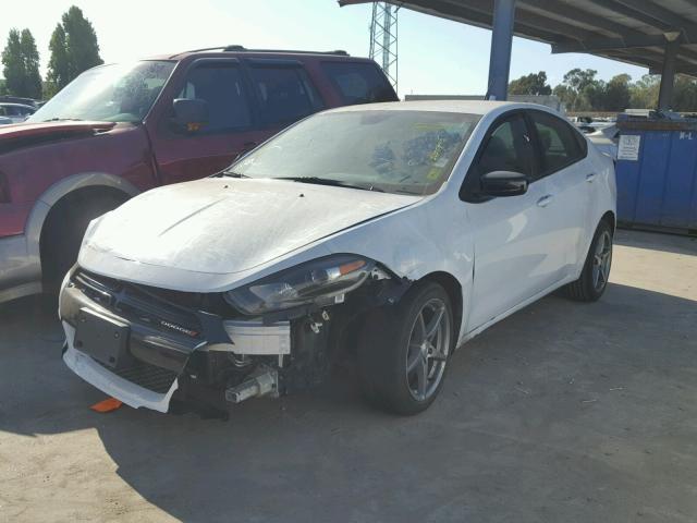 1C3CDFBB1FD337673 - 2015 DODGE DART SXT WHITE photo 2