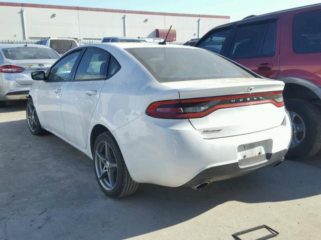 1C3CDFBB1FD337673 - 2015 DODGE DART SXT WHITE photo 3