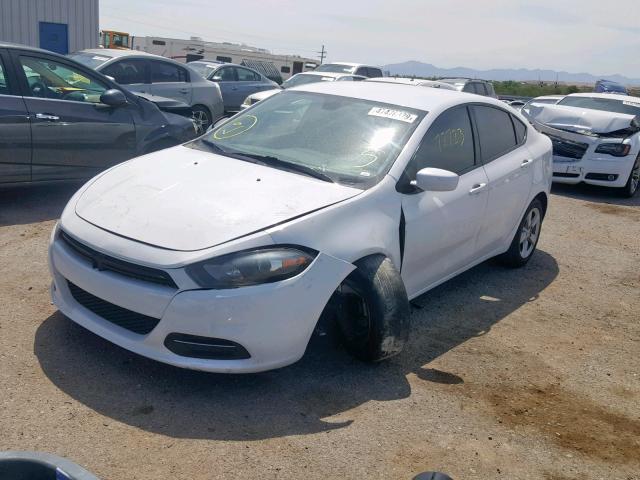 1C3CDFBB5FD266137 - 2015 DODGE DART SXT WHITE photo 2