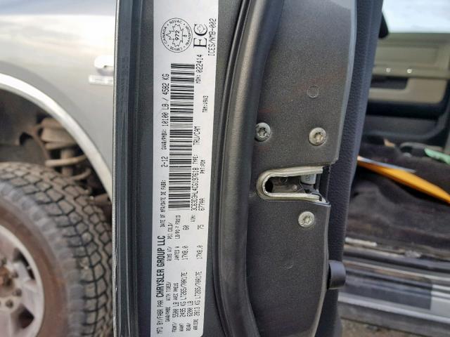 3C63D3HL4CG197618 - 2012 DODGE RAM 3500 S GRAY photo 10