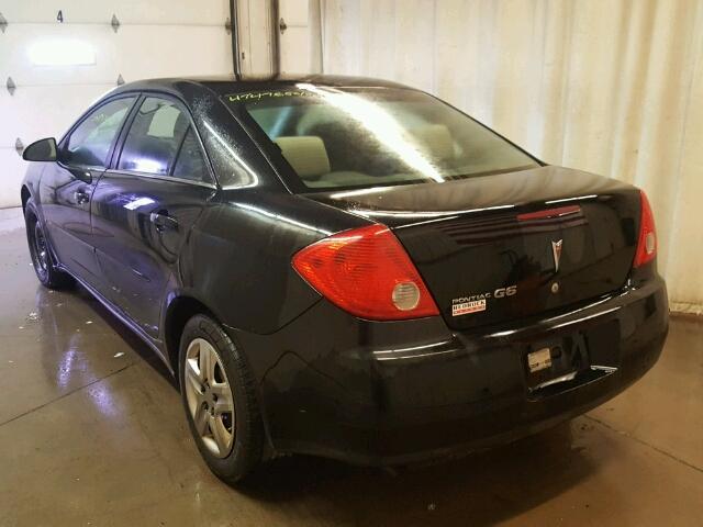 1G2ZF58B074267400 - 2007 PONTIAC G6 VALUE L BLACK photo 3