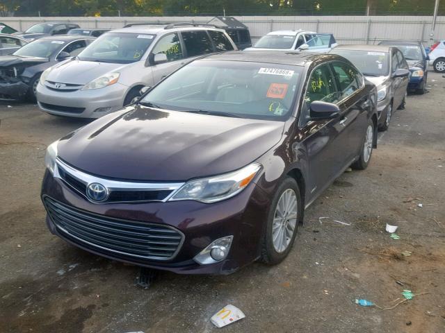 4T1BD1EB5DU011096 - 2013 TOYOTA AVALON HYB MAROON photo 2