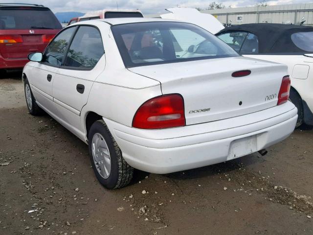 1B3ES47C0WD594857 - 1998 DODGE NEON HIGHL WHITE photo 3