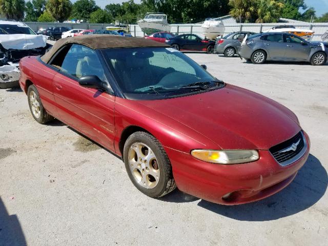 3C3EL55H0YT202588 - 2000 CHRYSLER SEBRING JX RED photo 1