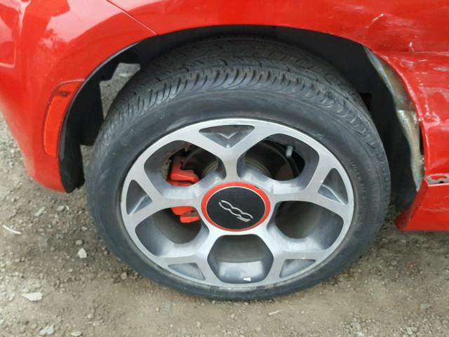 3C3CFFBR5GT161276 - 2016 FIAT 500 SPORT RED photo 9